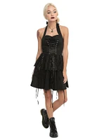 Black Corset Ruffle Dress