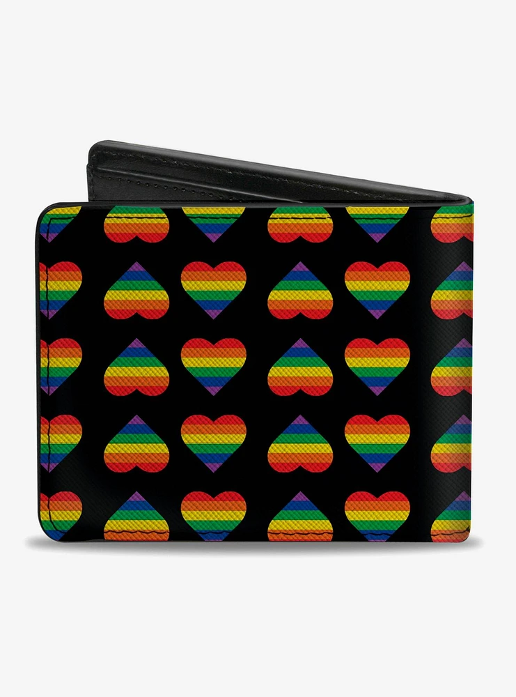 Rainbow Hearts Bifold Wallet