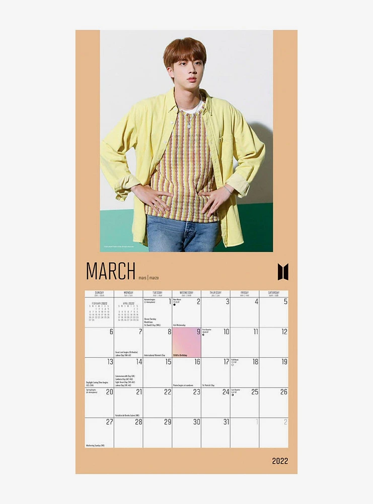 BTS 2022 Official 16-Month Mini Calendar