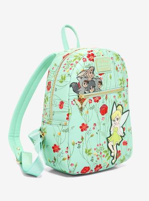 Loungefly Disney Peter Pan Tinkerbell & Lost Boys Floral Mini Backpack