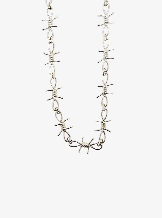 Chain Hot Topic Choker Necklace LEATHER CHAIN CHOKER NECKLACE