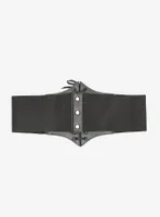 Unlined Lace-Up Velvet Corset Top