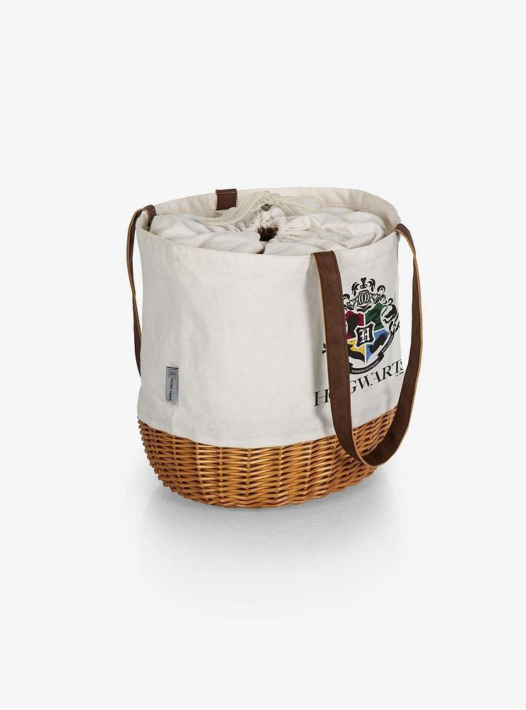 Harry Potter Hogwarts Canvas Willow Basket Tote