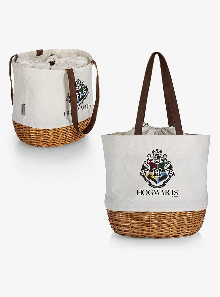 Harry Potter Hogwarts Canvas Willow Basket Tote