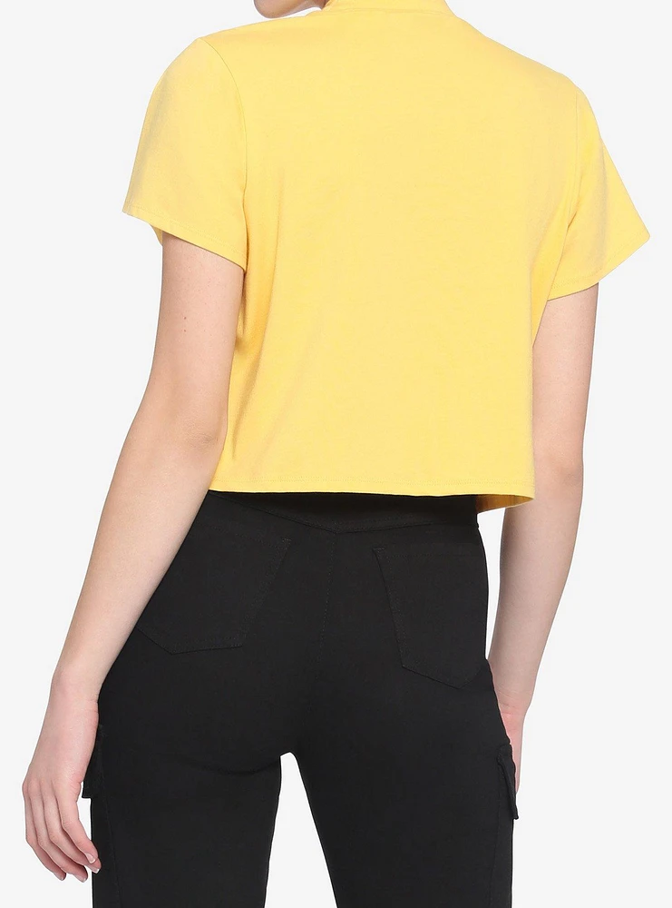 Bee Kind Mock Neck Girls Crop T-Shirt