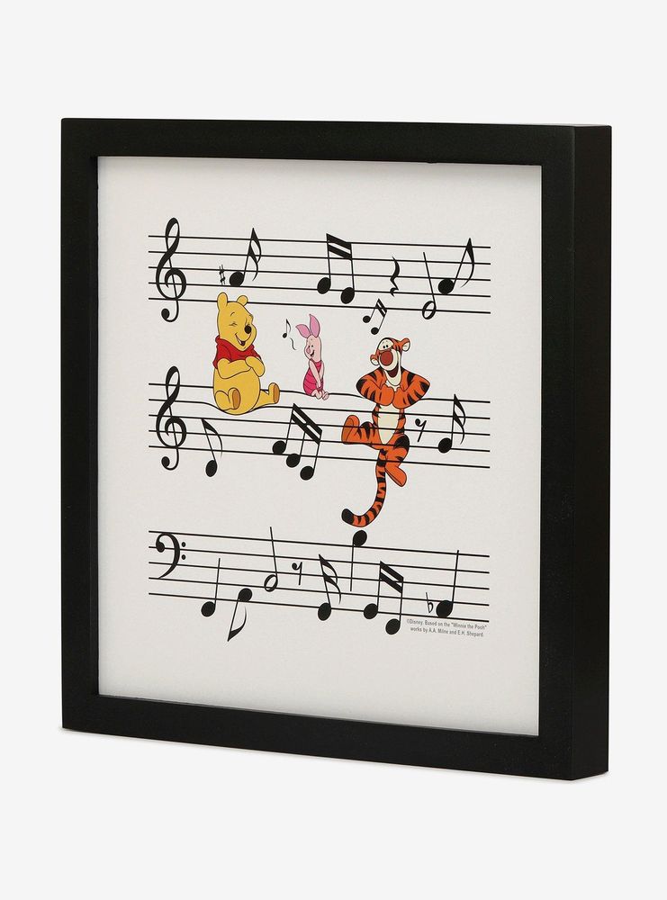 Disney Winnie The Pooh Pooh And Friends Music Notes Framed Wall Decor