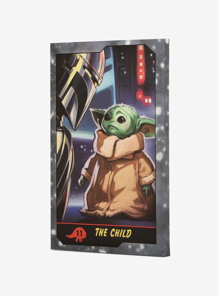 Star Wars The Mandalorian Baby Yoda Playing Card Canvas Wall Decor