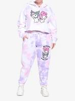 My Melody & Kuromi Pink Purple Wash Girls Sweatpants Plus