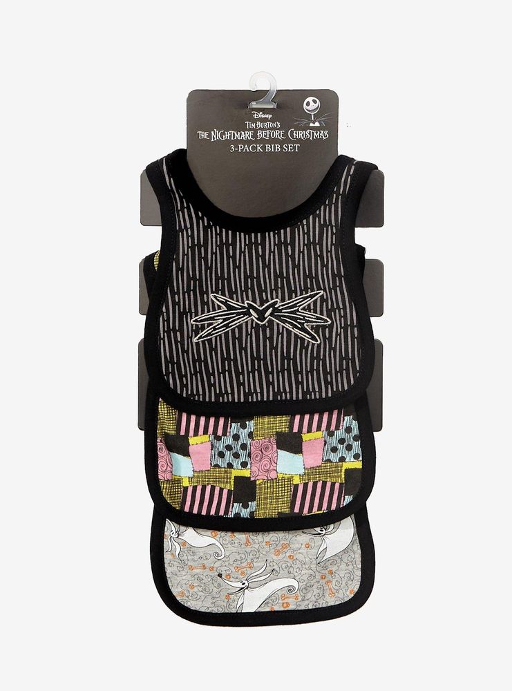 Disney The Nightmare Before Christmas Patterns Infant Bib Set - BoxLunch Exclusive