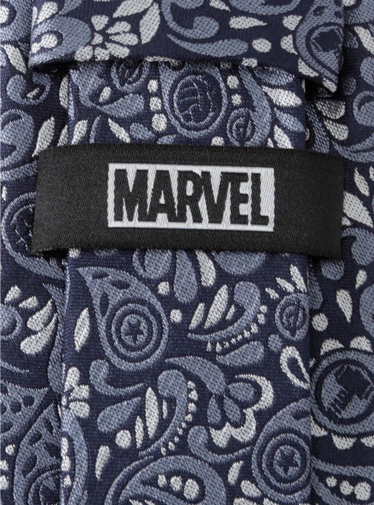 Marvel Avengers Paisley Icons Navy Tie