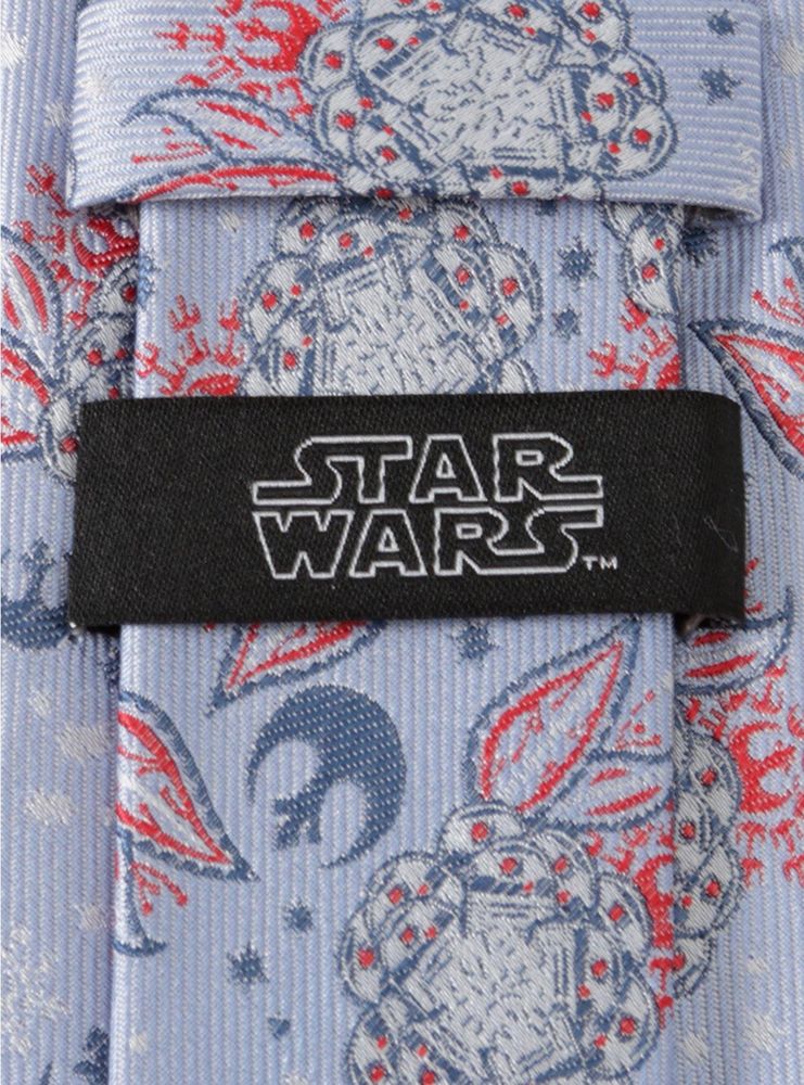 Star Wars Floral Icons Light Blue Tie