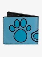 Blues Clues Face And Paw Print Bifold Wallet