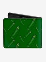 Rick And Morty Pickle Rick Toss Print Bifold Wallet