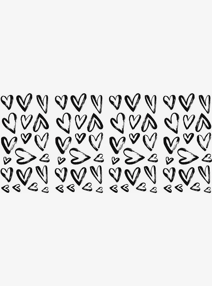 Sketchy Hearts Peel And Stick Wall Decals