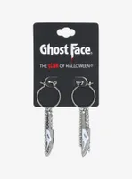 Scream Ghost Face Knife Drop Earrings