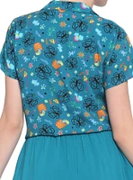 Disney Encanto Tie-Front Girls Woven Button-Up