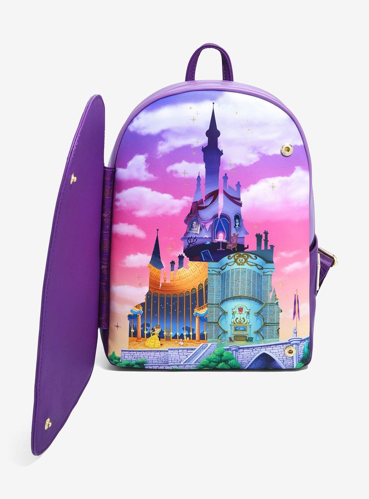 Loungefly Disney Beauty and the Beast Castle Portrait Mini Backpack - BoxLunch Exclusive