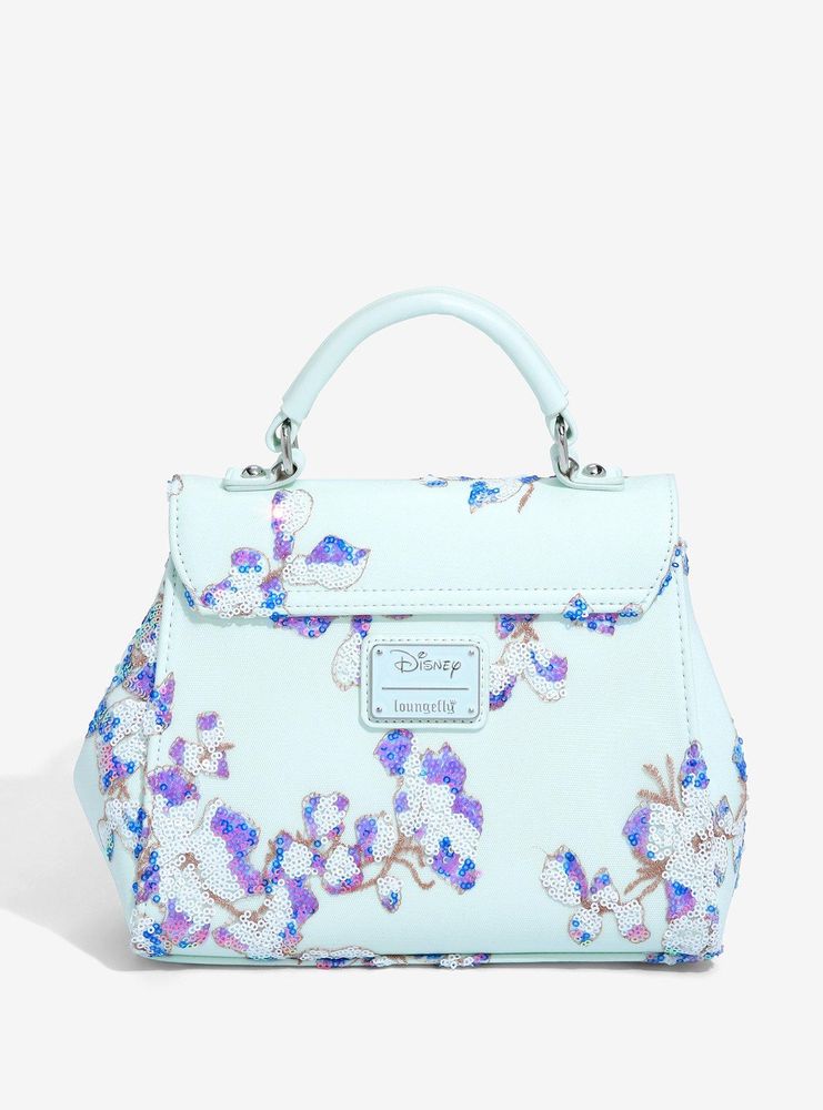 Loungefly Disney Alice in Wonderland Alice & Dinah Floral Sequin Handbag - BoxLunch Exclusive