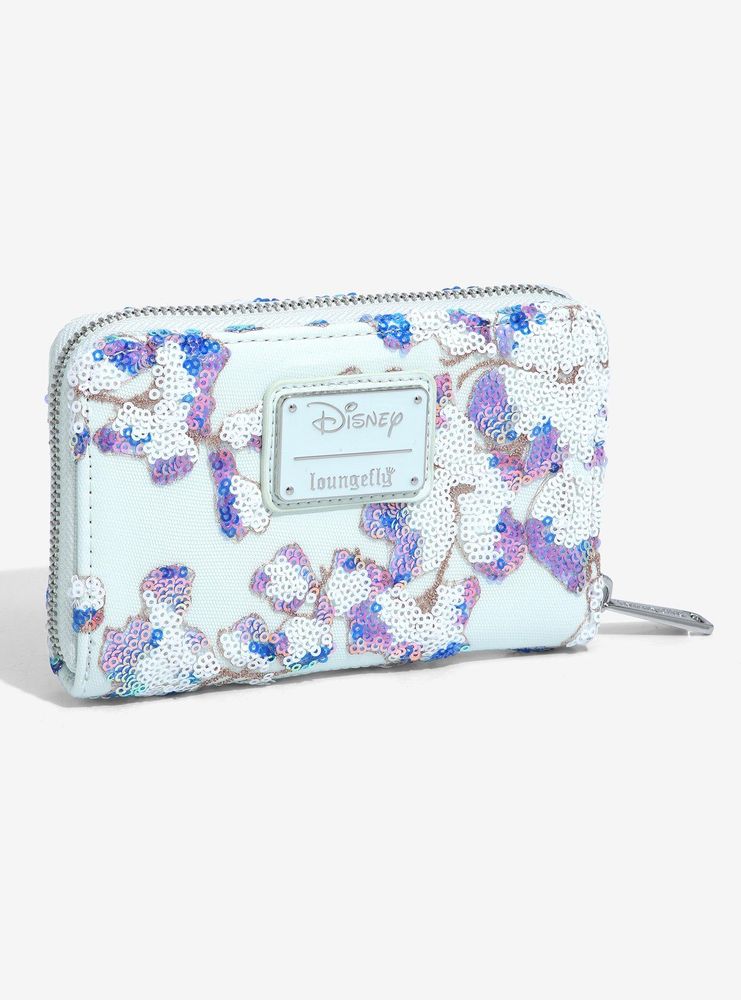 Loungefly Disney Alice in Wonderland Alice & Dinah Floral Sequin Wallet - BoxLunch Exclusive