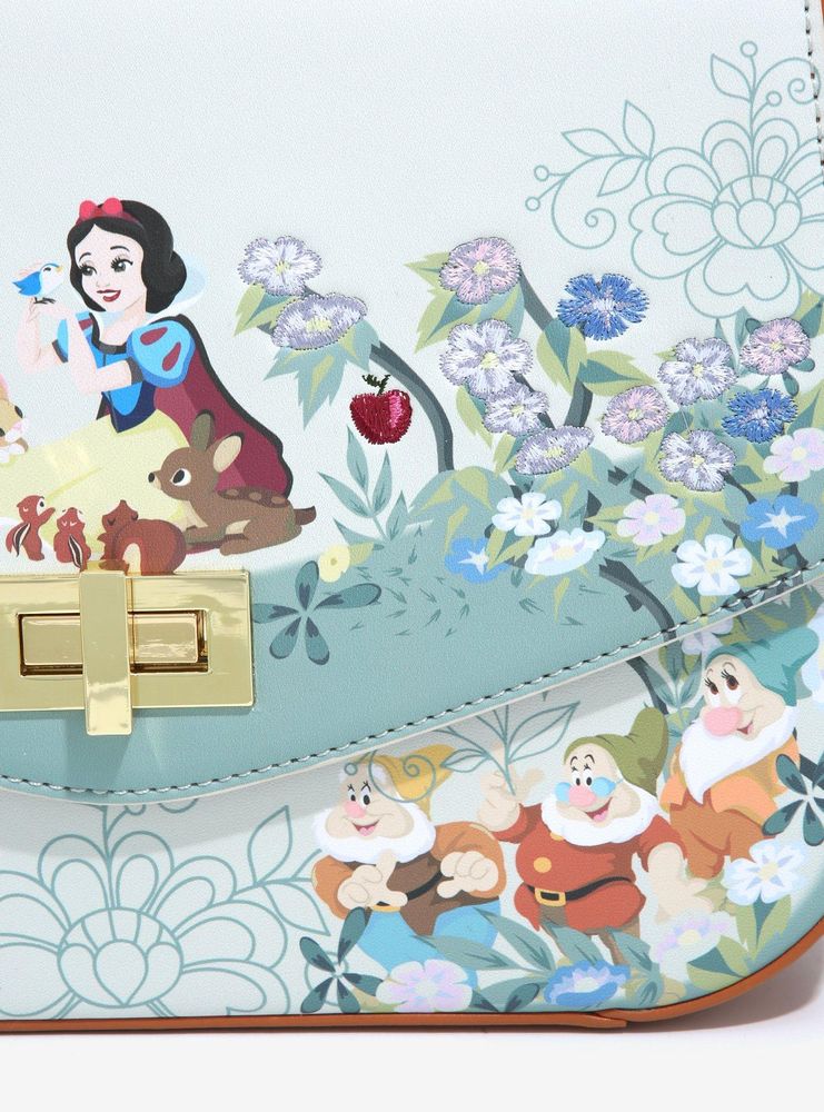 Loungefly Disney Snow White and the Seven Dwarfs Animal Friends & Characters Floral Handbag - BoxLunch Exclusive
