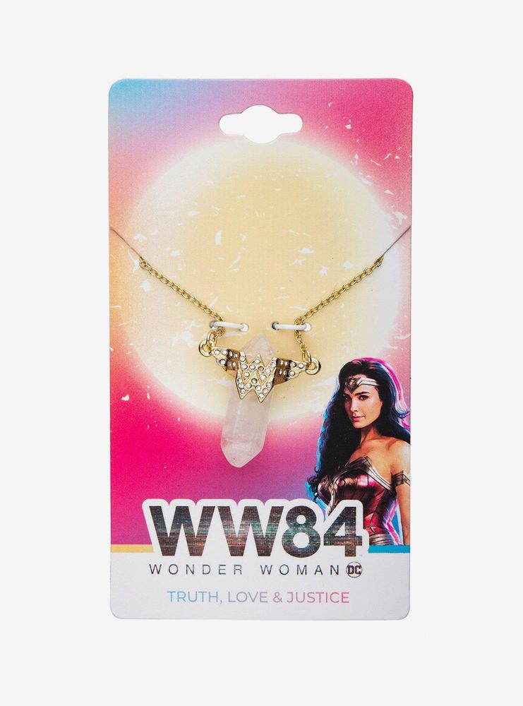 Boxlunch DC Comics Wonder Woman Logo Crystal Pendant Necklace