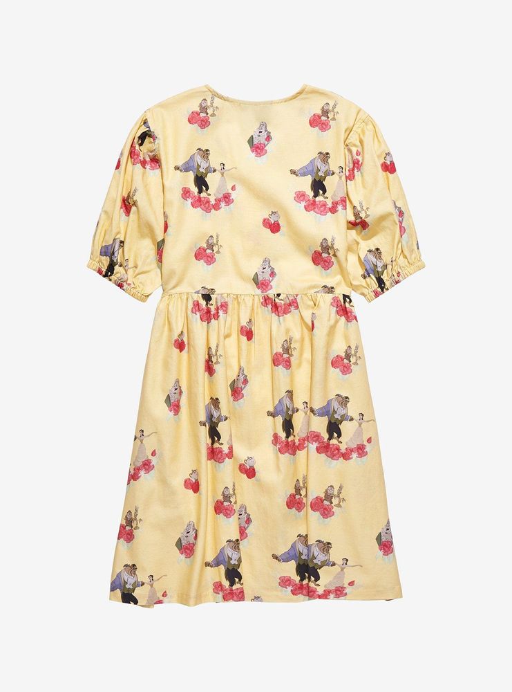 Cakeworthy Disney Beauty and the Beast Characters Allover Print Dress