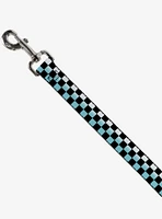 Checker Print Dog Leash Ombre Turquoise