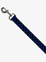 Checker Print Dog Leash Royal