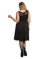 Black Lace-Up Sweetheart Sleeveless Dress Plus Size