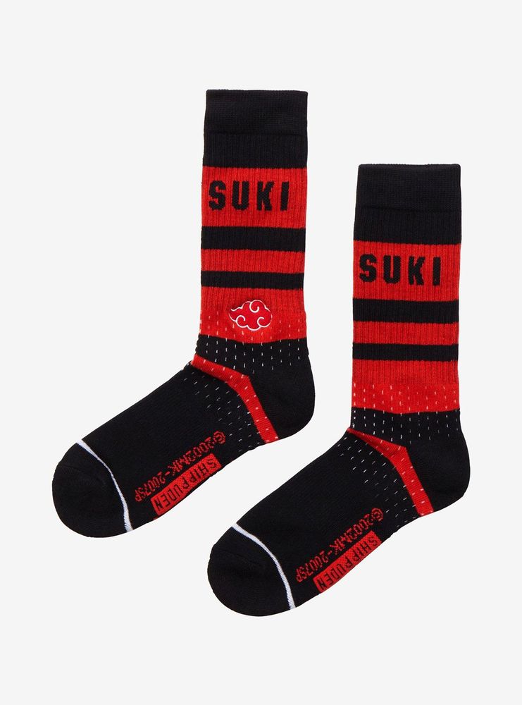 Naruto Shippuden Akatsuki Mesh Crew Socks - BoxLunch Exclusive