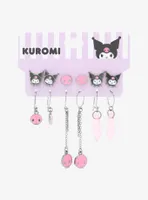 Kuromi Skulls & Faux Crystal Earring Set