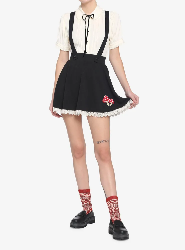 Mushroom Patch Suspender Skirt