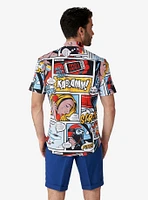 Danger Days Pop Art Comic Woven Button-Up