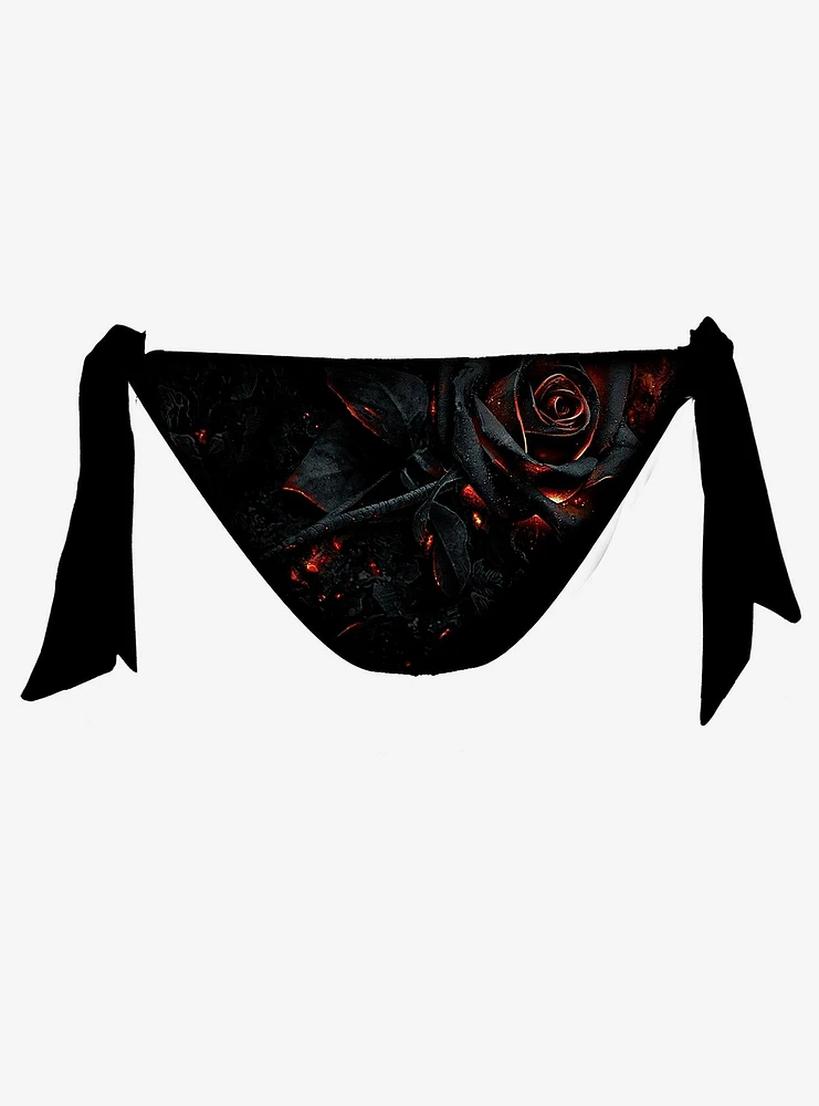 Burnt Rose Flounce Bandeau Bikini Set