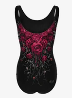 Dark Roses Scoop Back Swimsuit