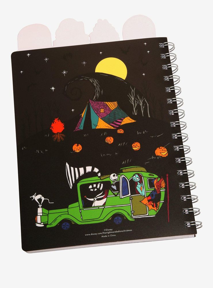 Disney The Nightmare Before Christmas Spiral Hill Camping Tab Journal - BoxLunch Exclusive