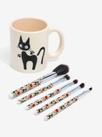 Loungefly Studio Ghibli Kiki’s Delivery Service Jiji Mug Makeup Brush Set & Holder - BoxLunch Exclusive