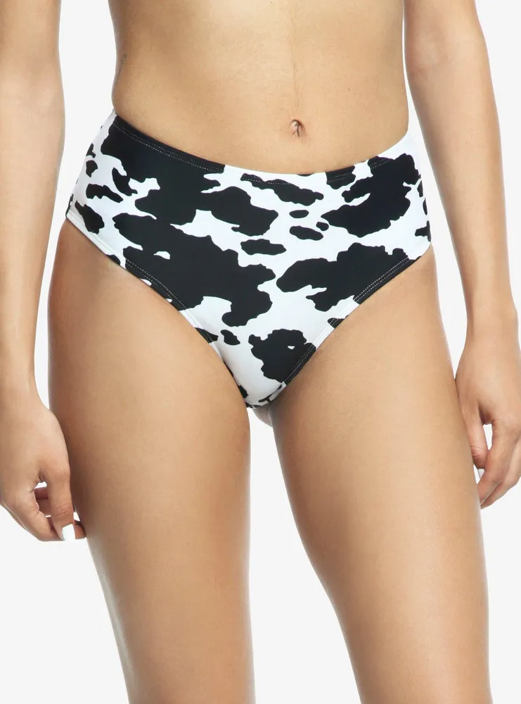 Cow Print Swim Bottoms