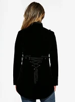 Black Velvet Tailed Jacket