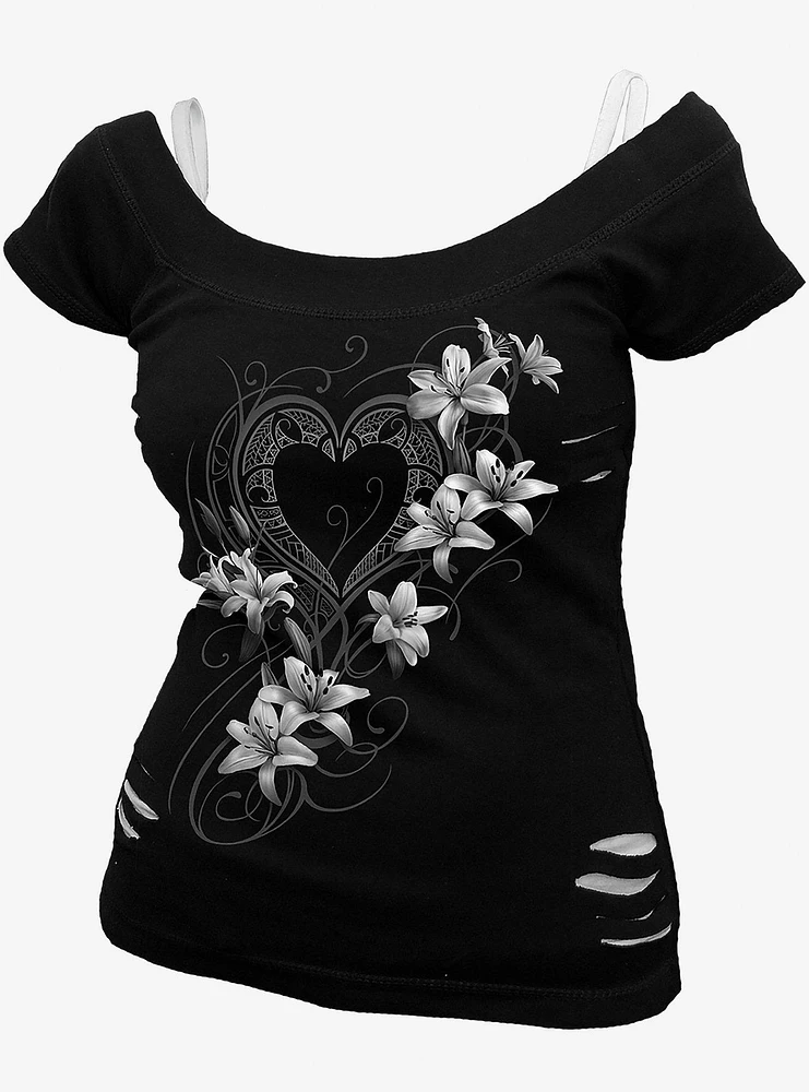 Pure Of Heart 2 1 Distressed T-Shirt