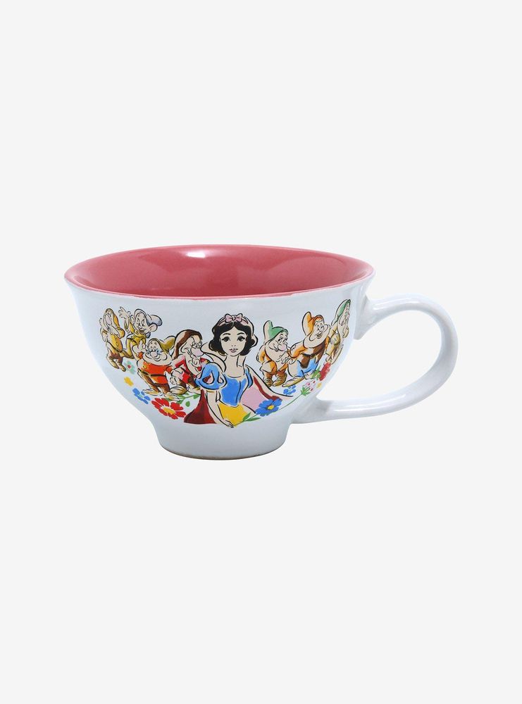 Disney Snow White and the Seven Dwarfs Watercolor Portrait Teacup & Saucer 