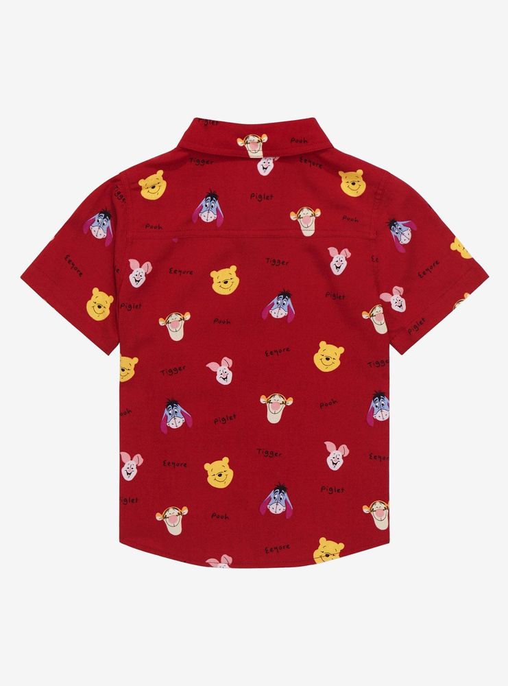 Disney Winnie the Pooh Hundred Acre Wood Friend Portraits Toddler Woven Button-Up - BoxLunch Exclusive