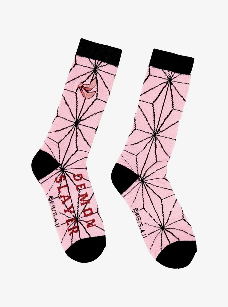 Demon Slayer: Kimetsu No Yaiba Nezuko Embroidery Crew Socks