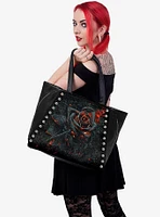 Burnt Rose Studded Tote Bag