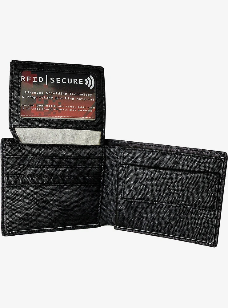 Skull Scroll Bifold RFID Wallet