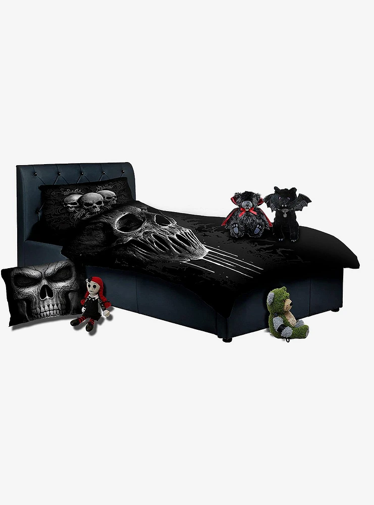 Skull Scroll Single Duvet Bedding Set