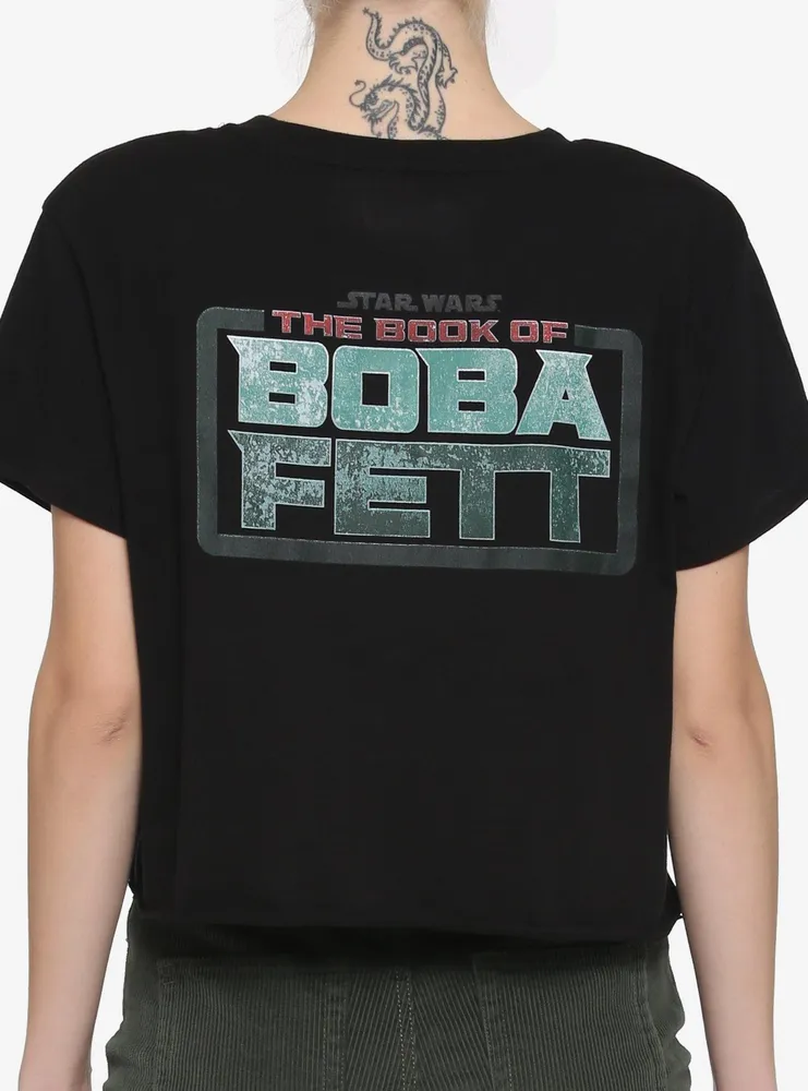 Star Wars The Book Of Boba Fett Throne Girls Crop T-Shirt