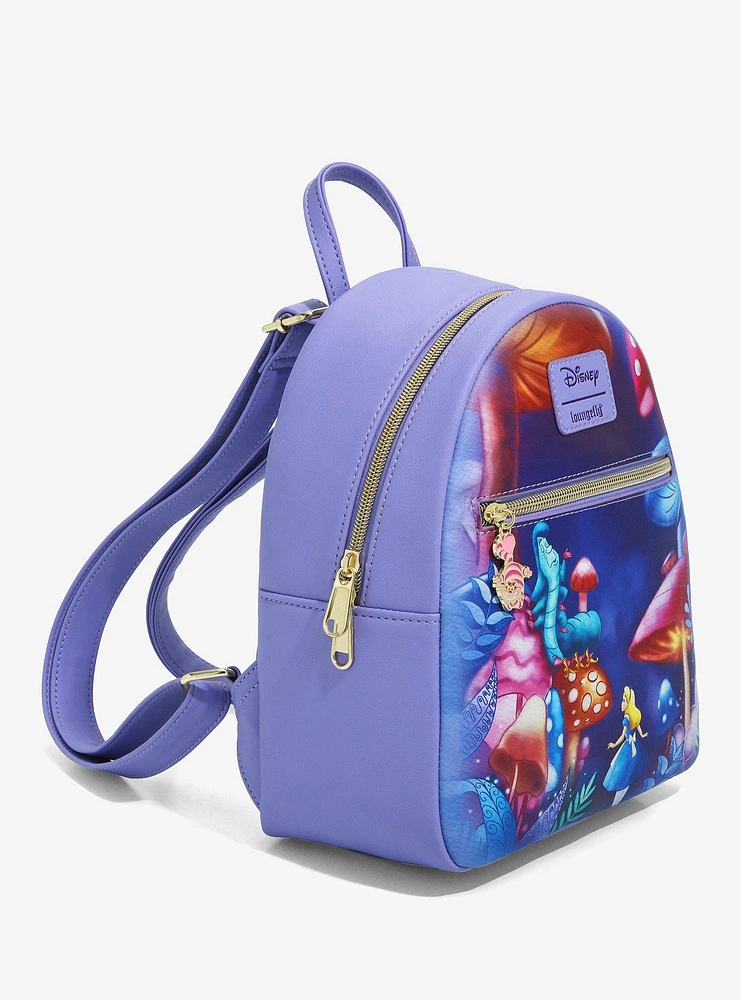 Loungefly Disney Alice In Wonderland Mushroom Caterpillar Mini Backpack