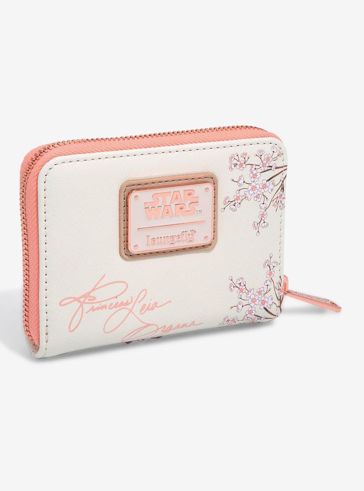 Loungefly Star Wars Princess Leia Floral Small Zip Wallet - BoxLunch Exclusive