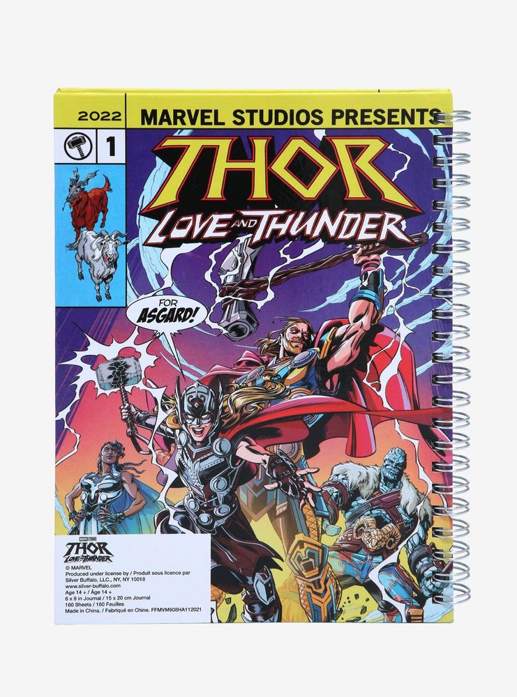 Marvel Thor: Love and Thunder Comic Book Cover Notebook - BoxLunch Exclusive
